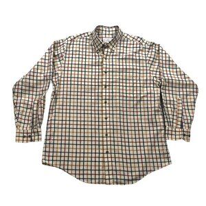 Jacob Miller Men's Windowpane Plaid Long Sleeve Button Down Shirt Size L
